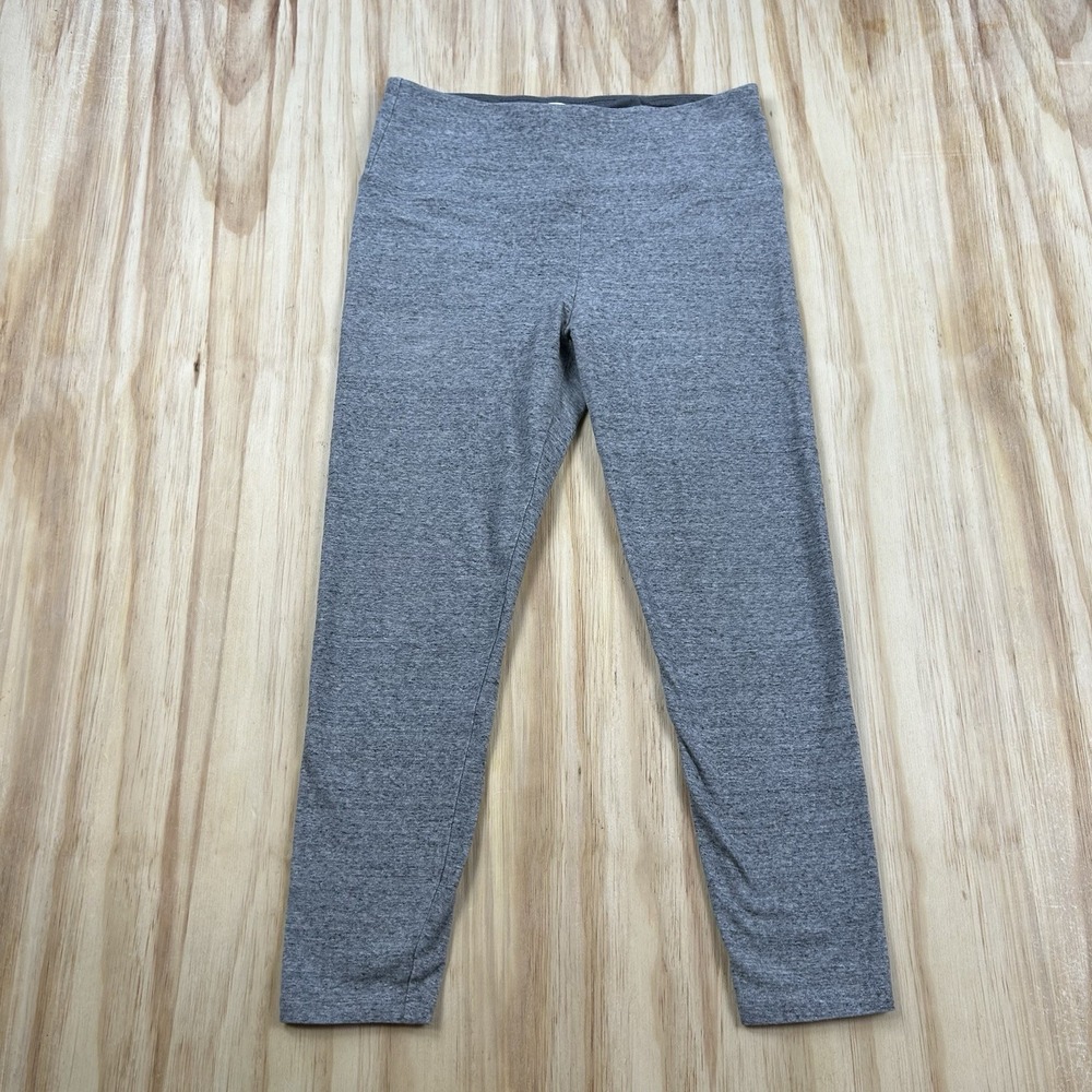 Daily Ritual Women's Large Gray Yoga Crop Leggings Pull On Athletic Stretch